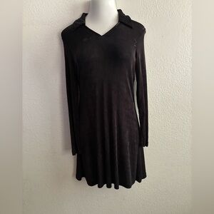Columns Vintage Classic Black Long-Sleeve A-Line Dress L
